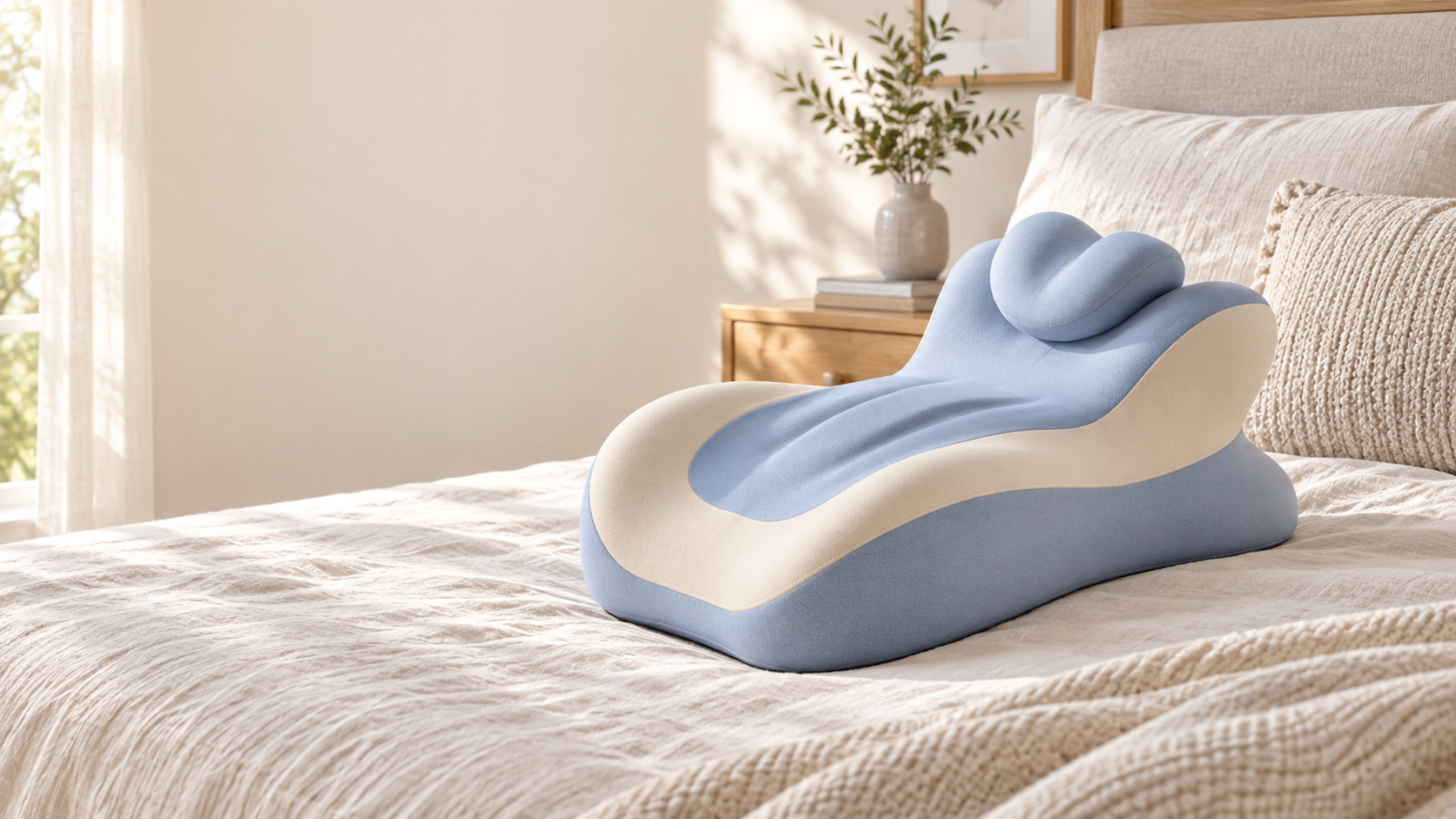 Relaxing at home with the AurisUS Comfort Support Pillow